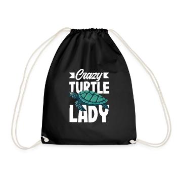 Tortue Tortue Mer Cadeau - Sac de sport léger - noir - Devant