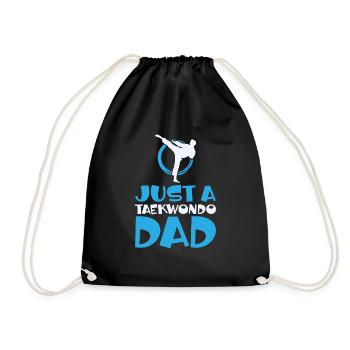 Taekwondo Just A Taekwondo Dad - Drawstring Bag - black - Front