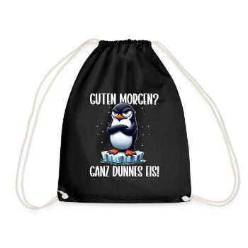Bonjour très mince glace ami pingouin - Sac de sport léger - noir - Devant