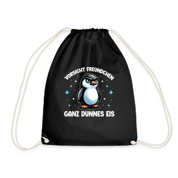 Bonjour très mince glace ami pingouin - Sac de sport léger - noir - Devant