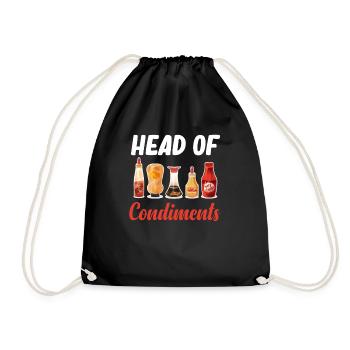 Head Of Condiments Lustiges Senf-würziges - Turnbeutel - Schwarz - Vorne