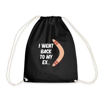 I went back to my ex. Lustiger - Drawstring Bag - black - Front