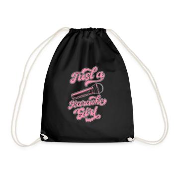 Karaoke Just A Karaoke Girl - Drawstring Bag - black - Front