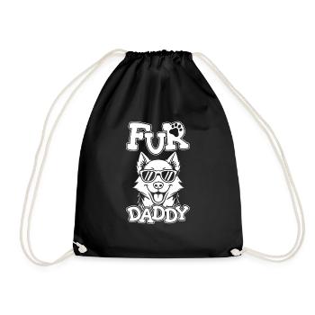 Chien Husky Sibérien Papa Pour Papa - Sac de sport léger - noir - Devant