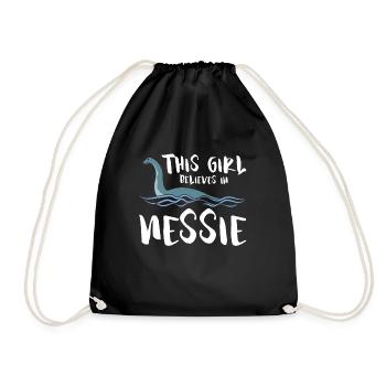 Une fille croit en Nessie Loch Ness Cryptide - Sac de sport léger - noir - Devant