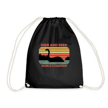 Cacher Chercher Champion Nessie Loch Ness Cryptide - Sac de sport léger - noir - Devant
