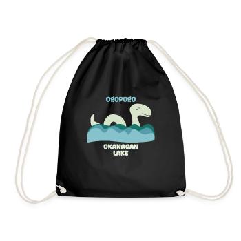 Ogopogo Okanagan Lake Monster Cryptid - Drawstring Bag - black - Front