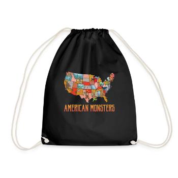 Monstres américains Monstres cryptides Créatures mythiques - Sac de sport léger - noir - Devant