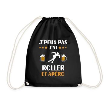 I can't I Roller Aperitif Humor Geschenk - Turnbeutel - Schwarz - Vorne