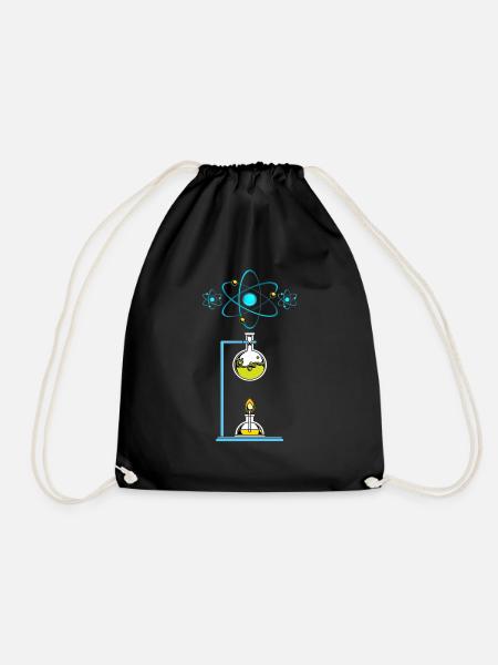 Physics Laboratory Science Teacher Physicist Nerd - Drawstring Bag - black
