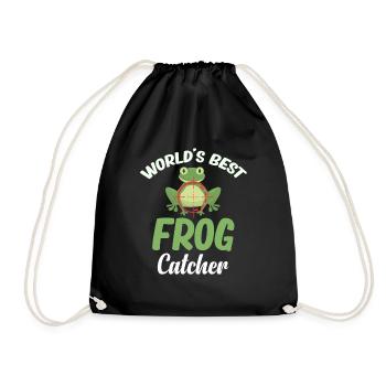 Meilleur attrape-grenouilles du monde Chasse Cottagecore Morelle - Sac de sport léger - noir - Devant