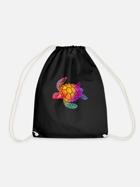 Schildkröte Meeresschildkröte Geschenk - Turnbeutel - Schwarz