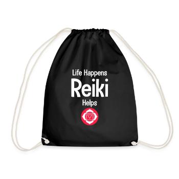 La vie se passe Le Reiki aide à la guérison des chakras. - Sac de sport léger - noir - Devant