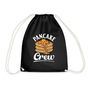 Pancake Frühstück Pfannkuchen - Turnbeutel - Schwarz - Vorne