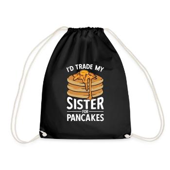 Pancake Breakfast Pancakes - Drawstring Bag - black - Front