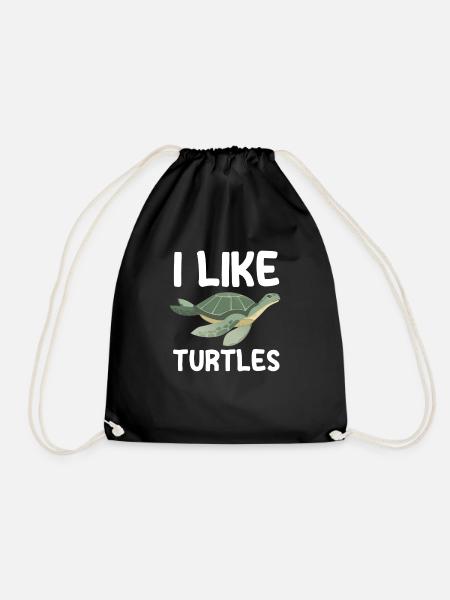 Tortue Tortue Mer Cadeau - Sac de sport léger - noir