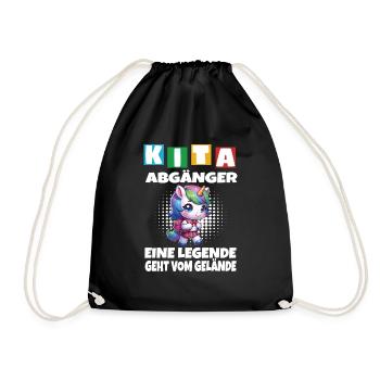 KITA Leavers School Child School Enrollment - Drawstring Bag - black - Front
