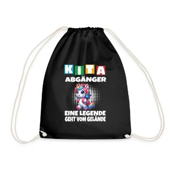 KITA Leavers School Child School Enrollment - Drawstring Bag - black - Front