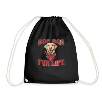 Chien Labrador papa pour la vie - Sac de sport léger - noir - Devant