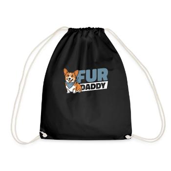 Chien Corgi Papa Pour Papa - Sac de sport léger - noir - Devant