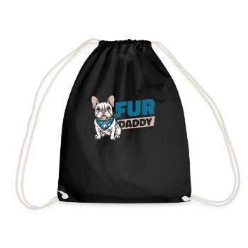 French Bulldog Dog Dad For Daddy - Drawstring Bag - black - Front