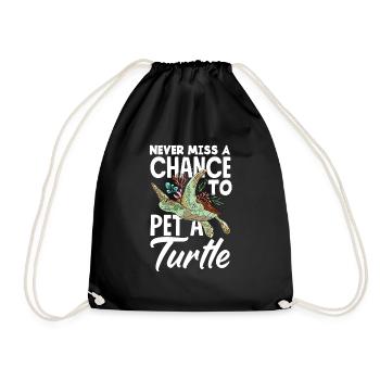 Tortue Tortue Mer Cadeau - Sac de sport léger - noir - Devant