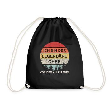 Retro Legendary Gift - Drawstring Bag - black - Front