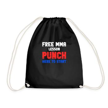 Leçon gratuite de MMA Punch ici pour commencer - Sac de sport léger - noir - Devant