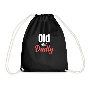 Old, but fatherly, funny grandpa humor, - Drawstring Bag - black - Front