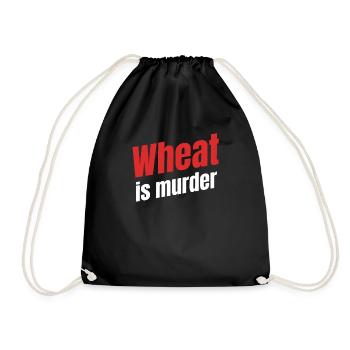 Wheat is the grain of death. Dietitian - Drawstring Bag - black - Front