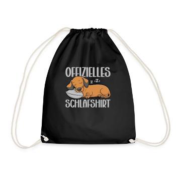 Chemise de nuit officielle Teckel Chien teckel - Sac de sport léger - noir - Devant