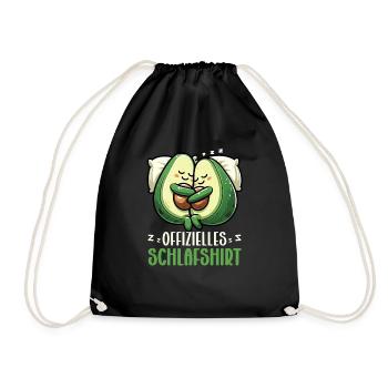 Offizielles Schlafshirt Lustige Avocado Pyjama - Turnbeutel - Schwarz - Vorne