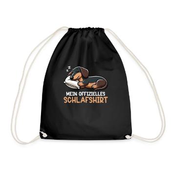 Chemise de nuit officielle Teckel Chien teckel - Sac de sport léger - noir - Devant