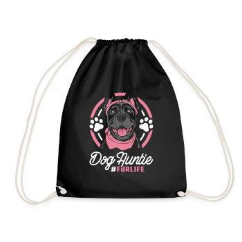 Cane Corso Dog Aunt Fur Life - Turnbeutel - Schwarz - Vorne
