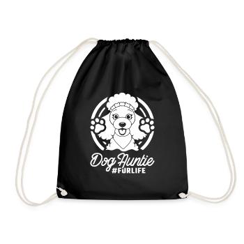 Poodle Dog Aunt For Life - Drawstring Bag - black - Front