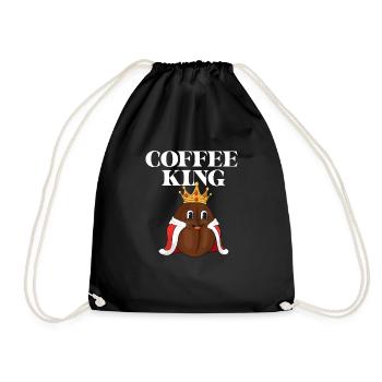 Coffee King - Amateur de café Amateur de caféine - Sac de sport léger - noir - Devant