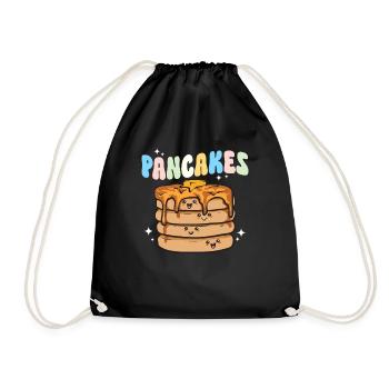 Pancake Breakfast Pancakes - Drawstring Bag - black - Front