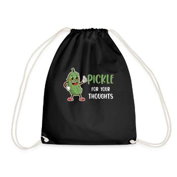 Pickle For Your Thoughts Fermented - Drawstring Bag - black - Front