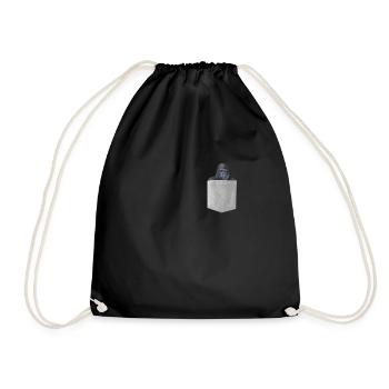 T-shirt Gorille dans votre poche. Drôle de singe écailleuse - Sac de sport léger - noir - Devant