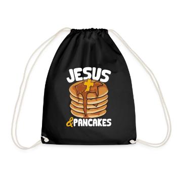 Crêpes Petit-déjeuner Crêpes - Sac de sport léger - noir - Devant