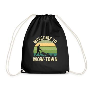 Bienvenue à Mow-town - Aménagement paysager Jardinage Pelouse - Sac de sport léger - noir - Devant