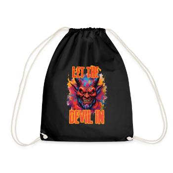 LET THE DEVIL IN. - Drawstring Bag - black - Front