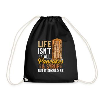 Pancake Breakfast Pancakes - Drawstring Bag - black - Front