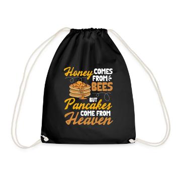 Pancake Breakfast Pancakes - Drawstring Bag - black - Front