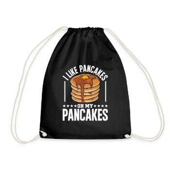 Pancake Breakfast Pancakes - Drawstring Bag - black - Front