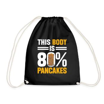 Pancake Breakfast Pancakes - Drawstring Bag - black - Front