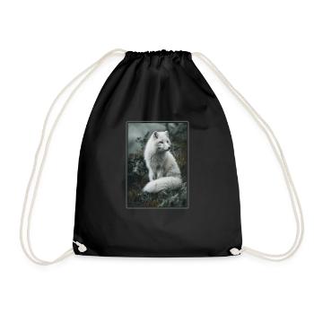 Renard arctique Polarfüchse Polarfuchs - Sac de sport léger - noir - Devant