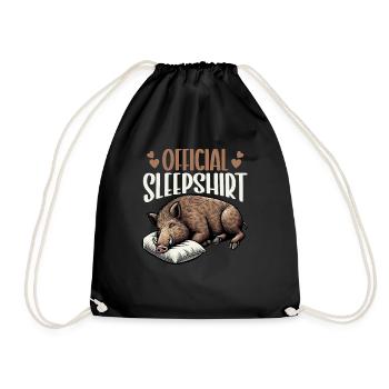 Chemise de nuit officielle Funny Wild Boar - Sac de sport léger - noir - Devant