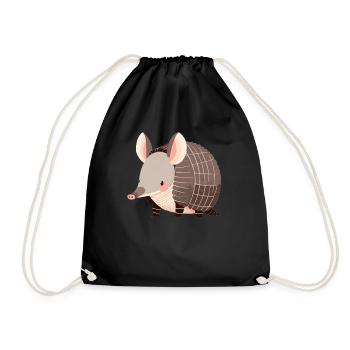 Armadillo Gürteltiere Gürteltier - Turnbeutel - Schwarz - Vorne