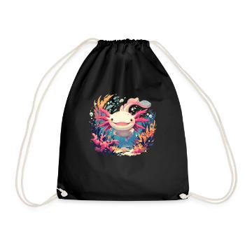 Axolotl - Turnbeutel - Schwarz - Vorne